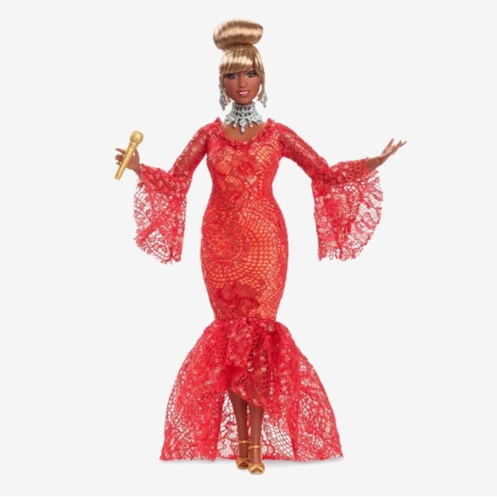 Barbie Collector doll -‎ Queen of salsa Celia Cruz In red lace dress
